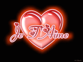 Gif animé je t'aime neon
